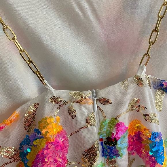 Sequin Floral Mini Dress - Picture 5 of 5